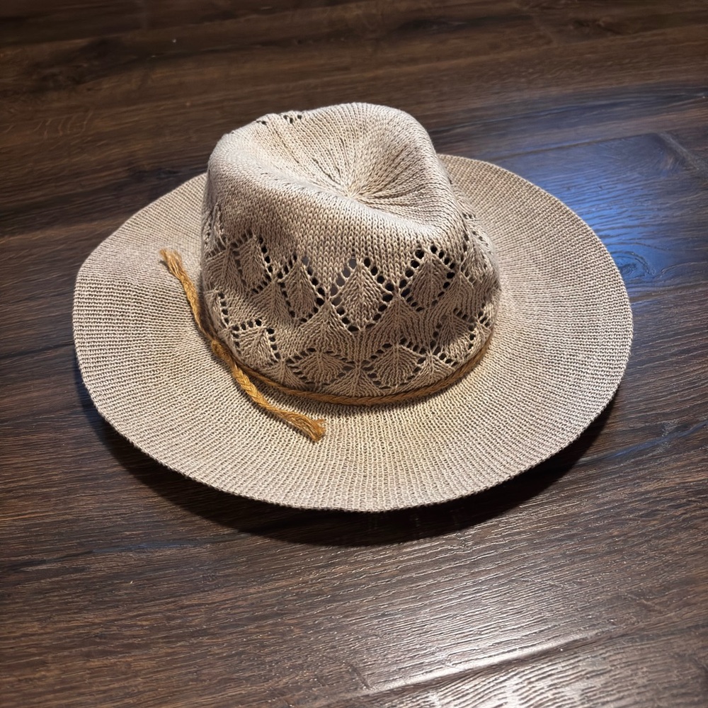 Free People Havana Style Tan Fedora floppy Hat - Picture 8 of 9